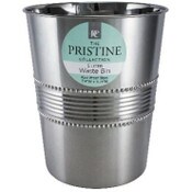 Wholesale - TRASH CAN SS 9.25"H X 7.875"W (6" BASE) MATT CHROME 5L, UPC: 769898274046